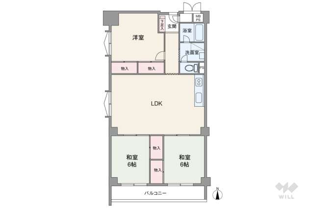 香櫨園スカイハイツ:間取り図面