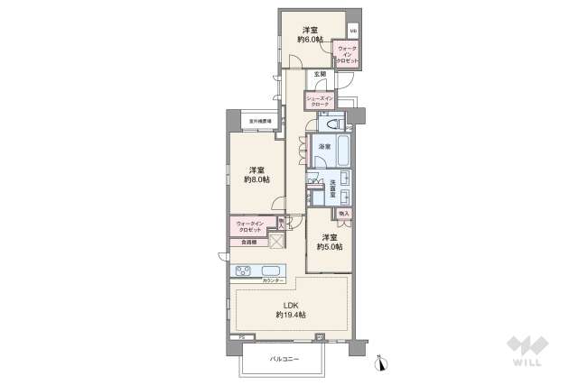 ザ・パークハウス市谷甲良町:間取り図面