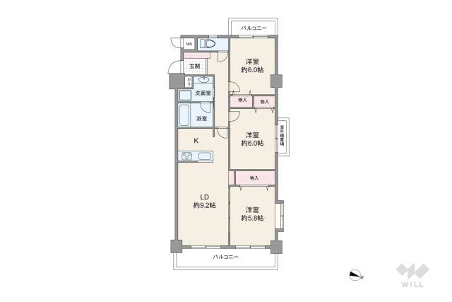 ライオンズマンション北烏山:間取り図面