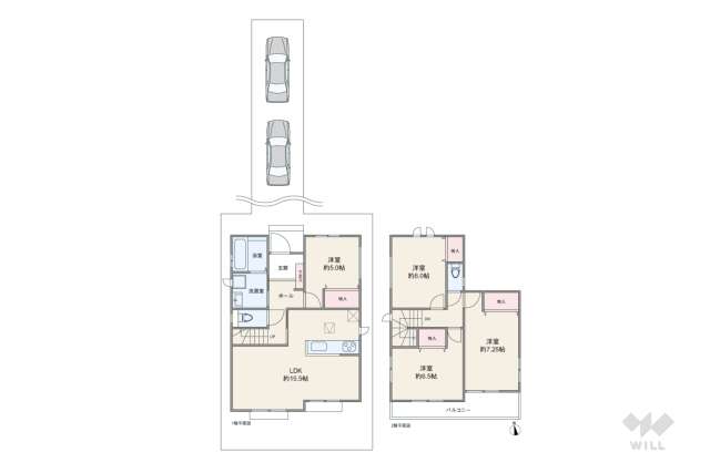川口市南鳩ヶ谷7丁目 一戸建て:間取り図面