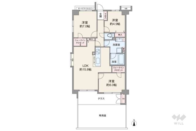 ガーデンホーム武蔵中原:間取り図面