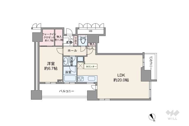 パークタワー目黒:間取り図面