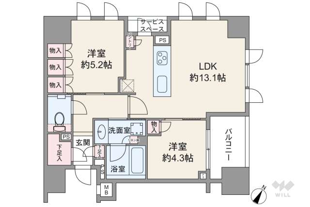 パークホームズ日本橋浜町ザテラス:間取り図面