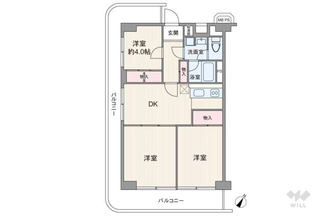 メガロン東六郷:間取り図面