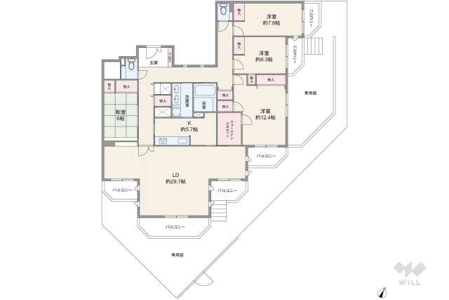 経堂オリエントコート:間取り図面