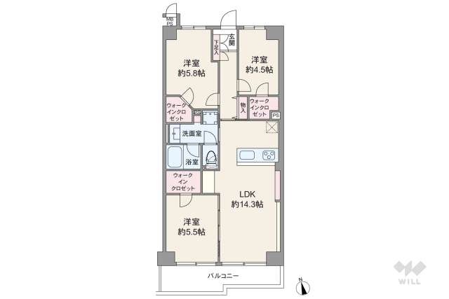 ライオンズマンション綾瀬第2:間取り図面