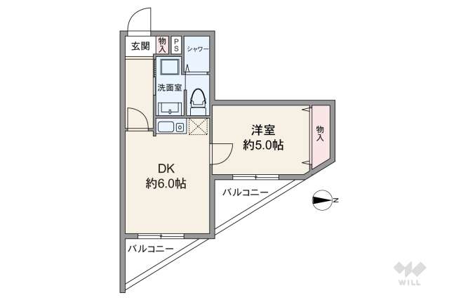 山興弥生町マンション:間取り図面