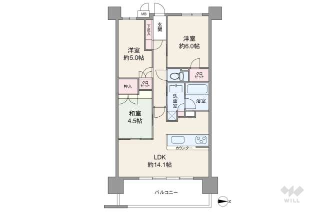 レ・ジェイド武庫之荘本町:間取り図面