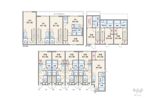 大田区北馬込2丁目 収益物件:間取り図面