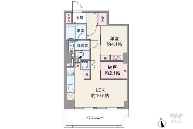 メゾンボア旗の台:間取り図面