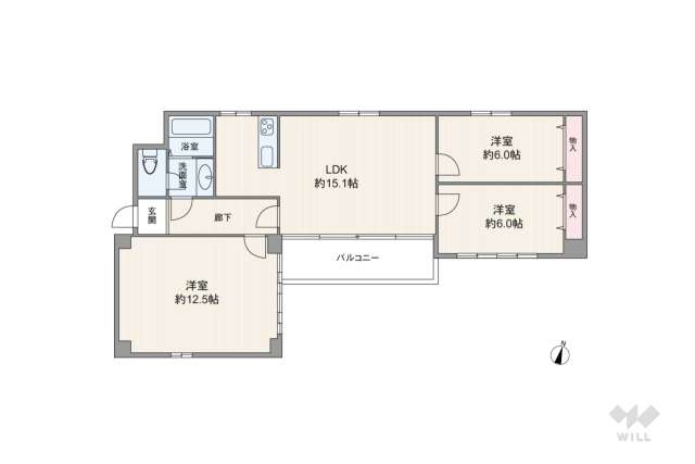 ニューフジマンション:間取り図面