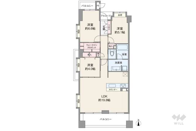 武蔵新城デュープレックス:間取り図面
