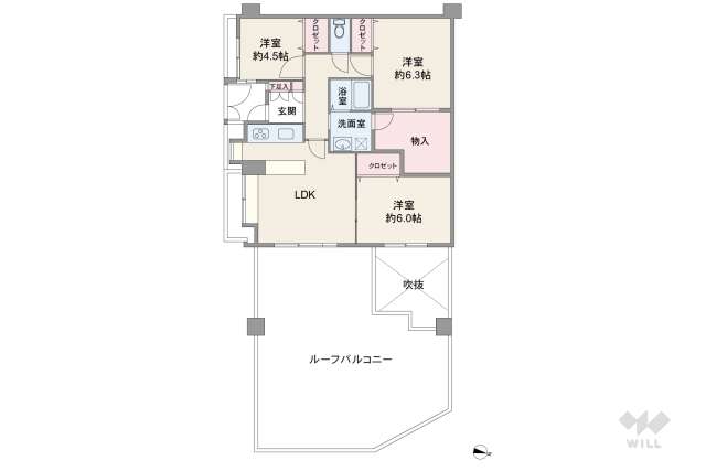 ライオンズマンション雲雀丘花屋敷:間取り図面