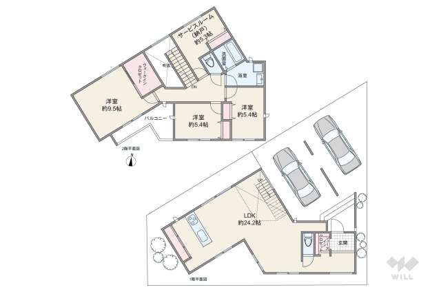 宝塚市逆瀬台4丁目 一戸建て:間取り図面