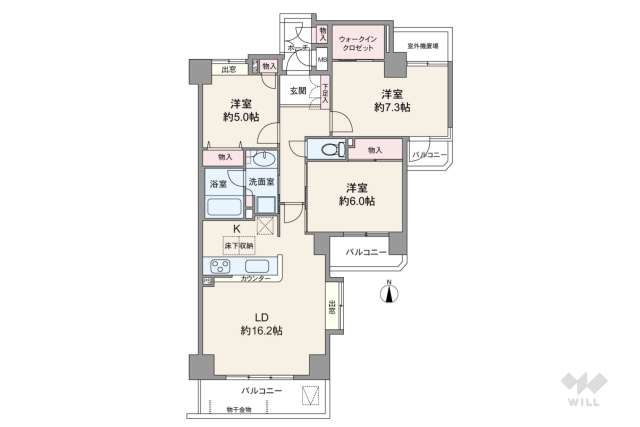 クレッセント中馬込２:間取り図面