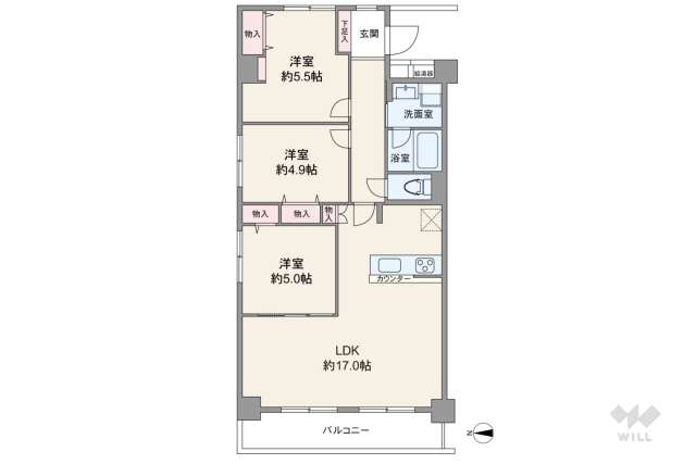 サニーコーポ東三国:間取り図面
