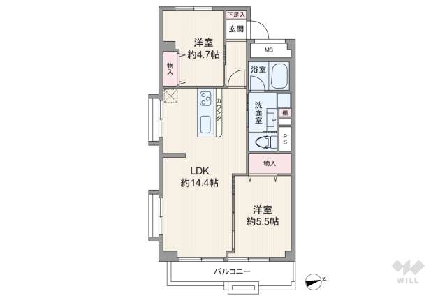 ライオンズマンション上馬:間取り図面