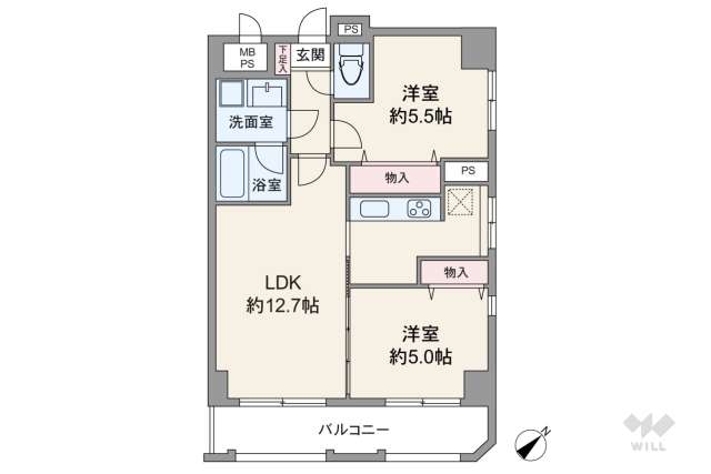 扶桑ハイツ荏原中延:間取り図面