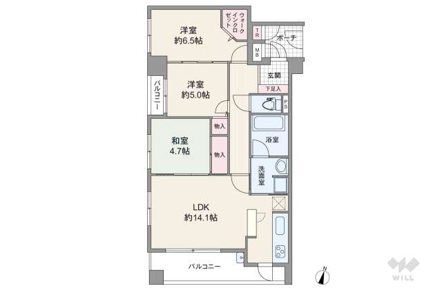 オークヒルズ武庫之荘リベルテージ:間取り図面