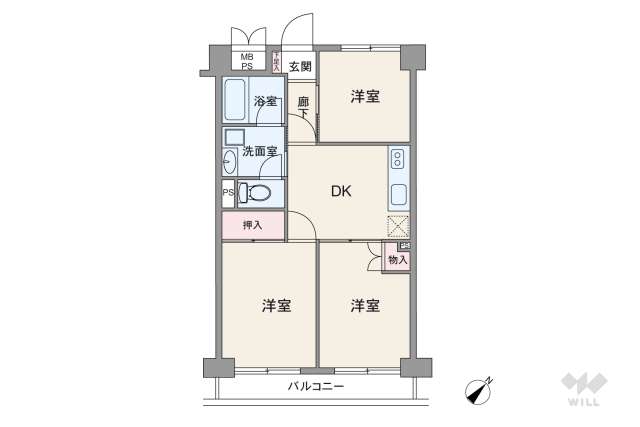 ハイネス尾山台:間取り図面