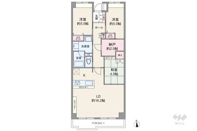 サンリーノ逆瀬川野上ノースコート:間取り図面
