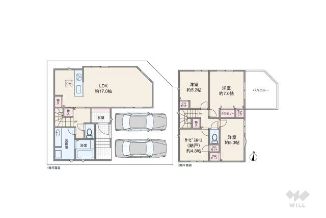 名古屋市緑区黒沢台1丁目 一戸建て:間取り図面