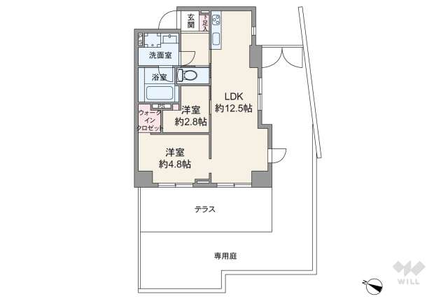 旗の台フラット:間取り図面