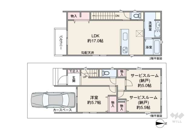 尼崎市東園田町3丁目 一戸建て:間取り図面