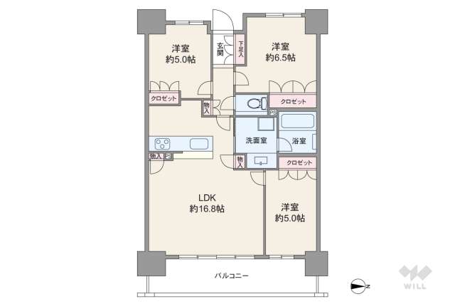 リバーガーデン四天王寺:間取り図面