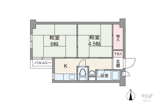 コーポシャペル:間取り図面