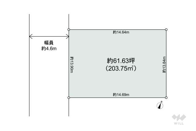 宝塚市星の荘 土地:間取り図面