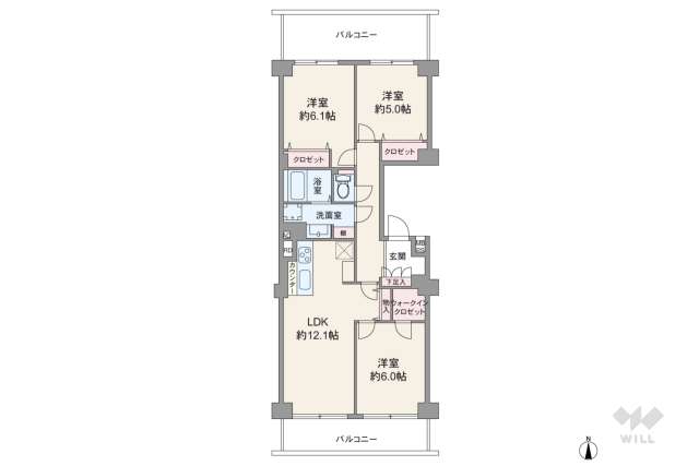 レック東多摩川スカイハイツ3号館:間取り図面