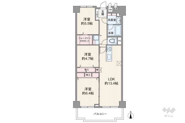多摩川ハウス:間取り図面