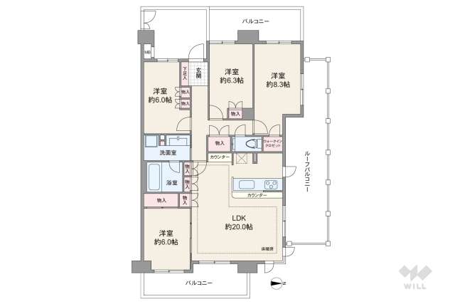 ジェイシティ千歳烏山光の杜:間取り図面