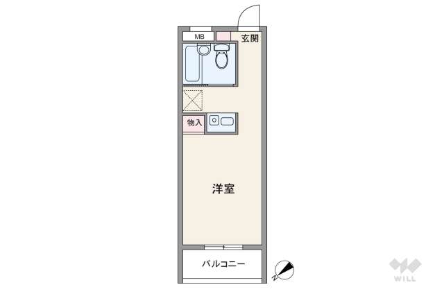 スカイコート新宿第7:間取り図面