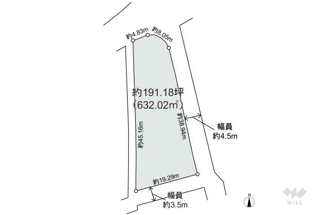 宝塚市売布3丁目 土地:間取り図面