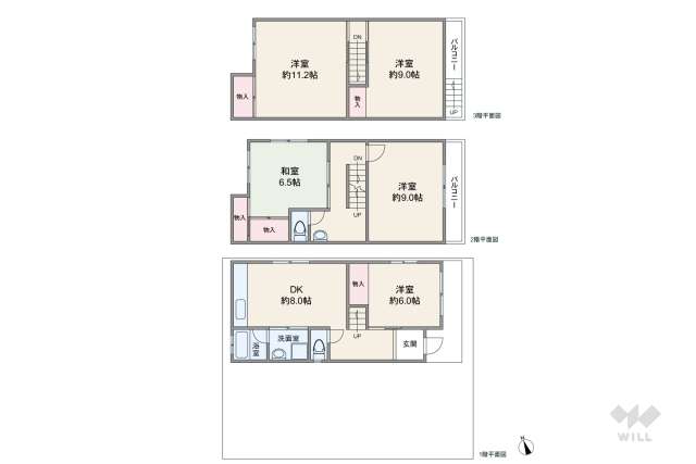 尼崎市杭瀬本町2丁目 一戸建て:間取り図面