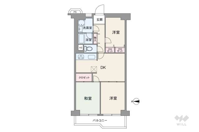 芦花公園スカイハイツ:間取り図面