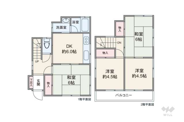 尼崎市大庄中通2丁目 一戸建て:間取り図面