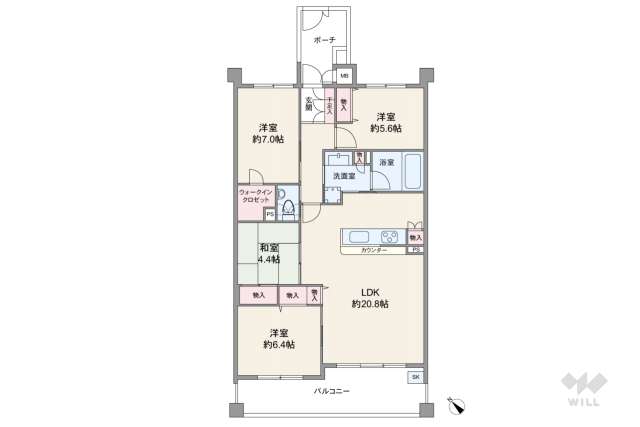 エフスタイル宝塚ビューテラス:間取り図面