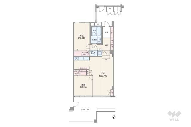 世田谷弦巻ハイム:間取り図面