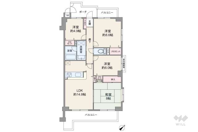 パルステージ逆瀬川:間取り図面