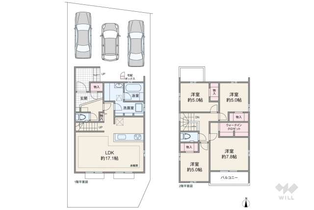 名古屋市中川区西中島1丁目 一戸建て:間取り図面