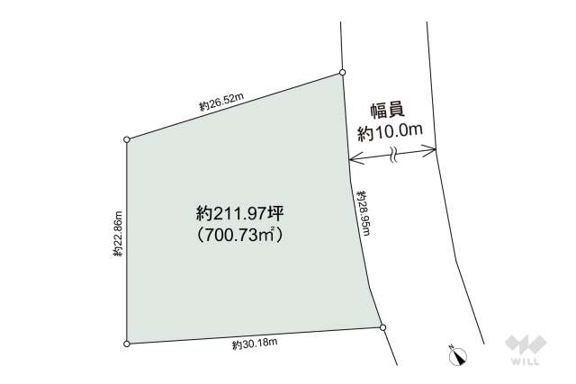 宝塚市花屋敷つつじガ丘 土地:間取り図面