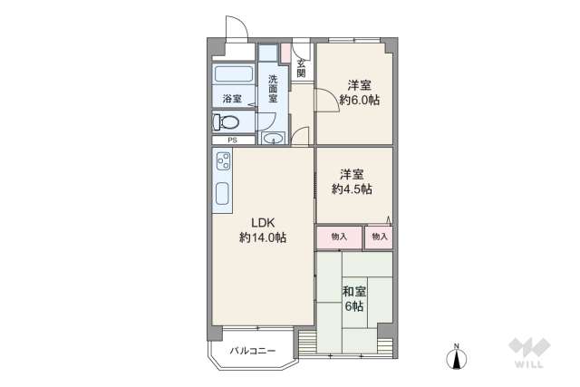 宝塚御殿山マンション:間取り図面
