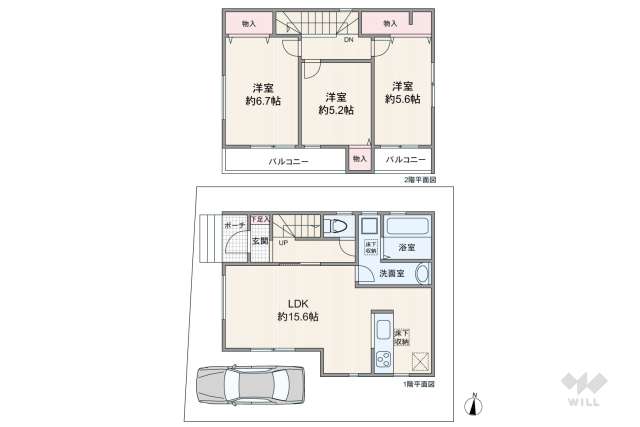 川口市大字木曽呂 一戸建て:間取り図面