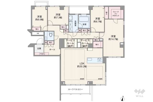 パークコート山王:間取り図面