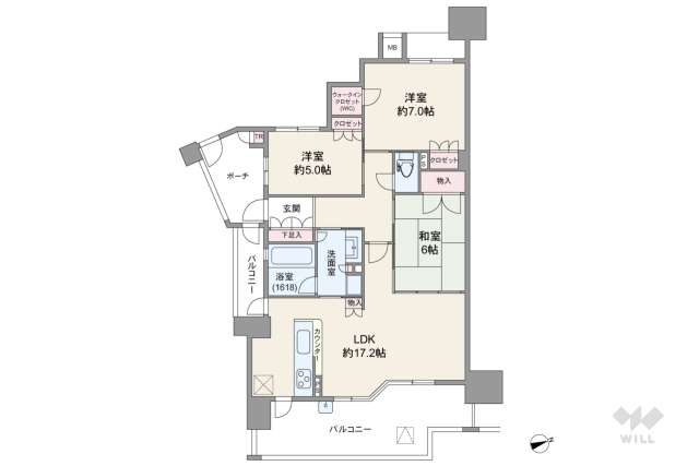 Ｂｒｉｌｌｉａレジデンス六甲アイランド:間取り図面