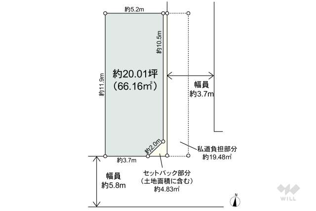 尼崎市西難波町4丁目 土地:間取り図面