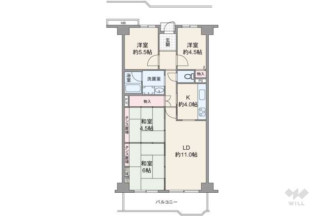 アピア2 シティライフ逆瀬川2:間取り図面